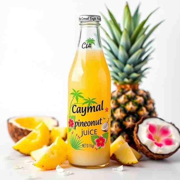 Cayman Tropical Pineapple Coconut Juice - Refreshing Fruit Drink